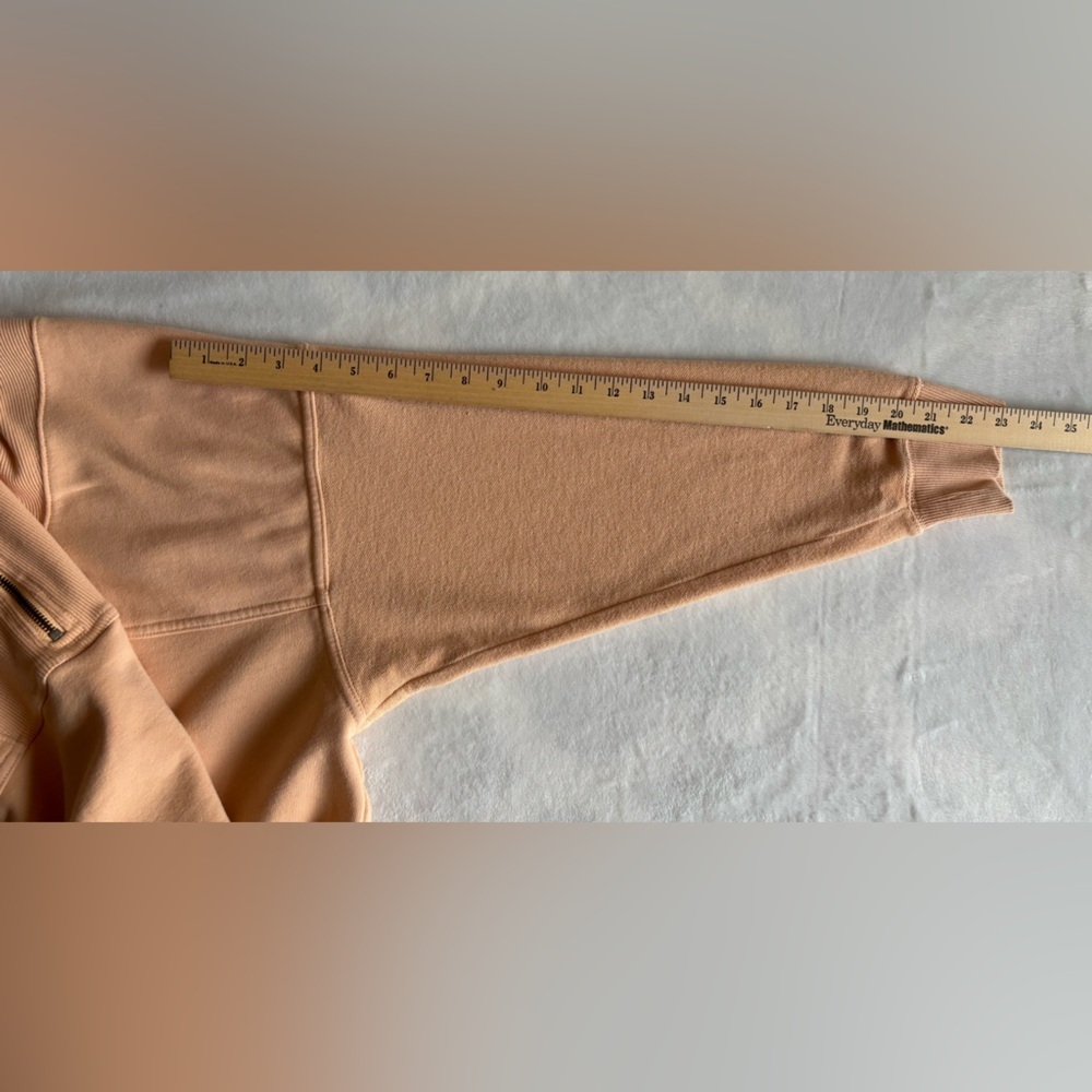 Aerie Pullover Peach Quarter-Zip Turtleneck Oversized Size M Unisex - Picture 6 of 9